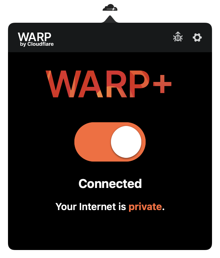 WARP+ - 开启状态.png